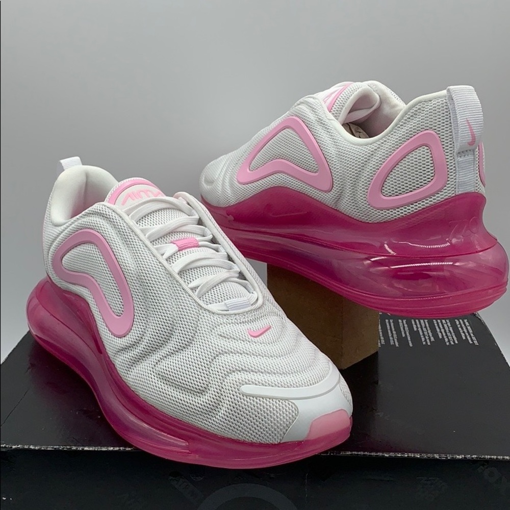 W NIKE AIR MAX 720 white/pink rise-laser fuchsia - Picture 8 of 16